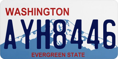 WA license plate AYH8446