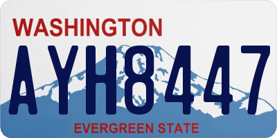 WA license plate AYH8447