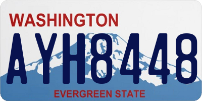 WA license plate AYH8448
