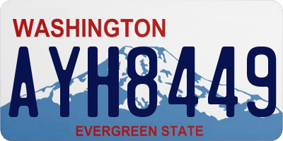 WA license plate AYH8449