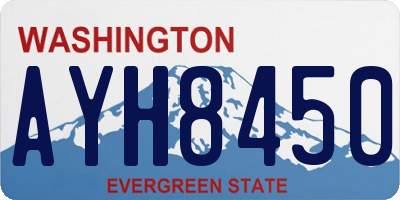 WA license plate AYH8450