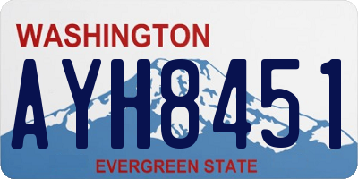 WA license plate AYH8451