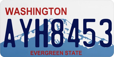 WA license plate AYH8453