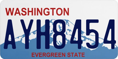 WA license plate AYH8454