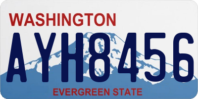WA license plate AYH8456