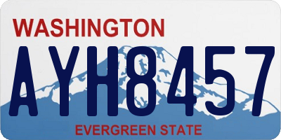 WA license plate AYH8457