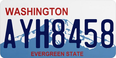 WA license plate AYH8458