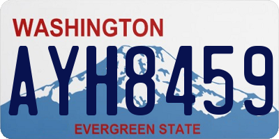 WA license plate AYH8459