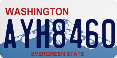 WA license plate AYH8460