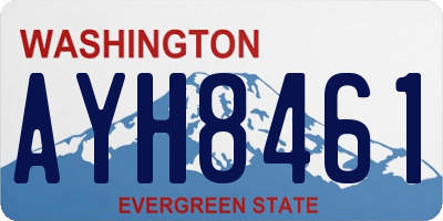 WA license plate AYH8461
