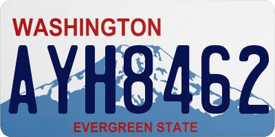 WA license plate AYH8462