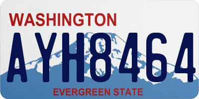 WA license plate AYH8464