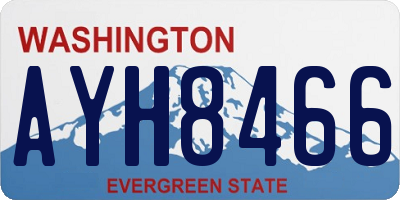 WA license plate AYH8466