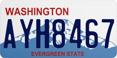 WA license plate AYH8467
