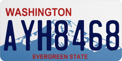 WA license plate AYH8468