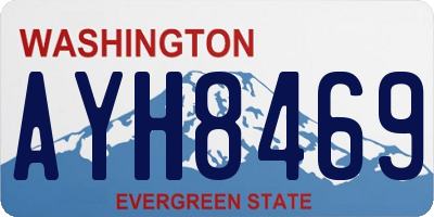 WA license plate AYH8469