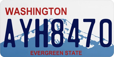 WA license plate AYH8470