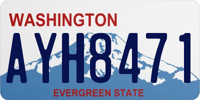 WA license plate AYH8471