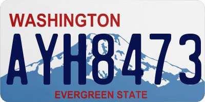 WA license plate AYH8473