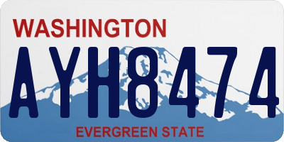 WA license plate AYH8474