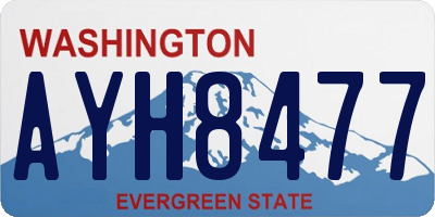 WA license plate AYH8477