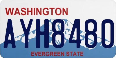 WA license plate AYH8480