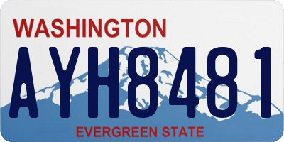 WA license plate AYH8481