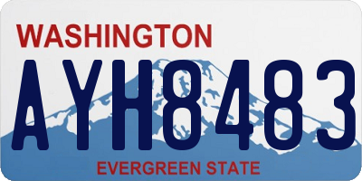 WA license plate AYH8483