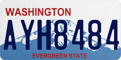 WA license plate AYH8484