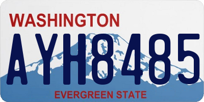 WA license plate AYH8485