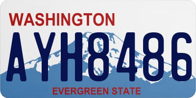 WA license plate AYH8486