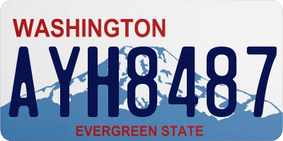 WA license plate AYH8487