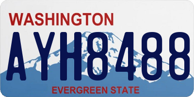 WA license plate AYH8488