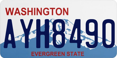 WA license plate AYH8490