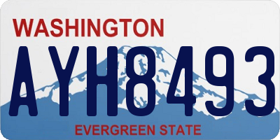 WA license plate AYH8493