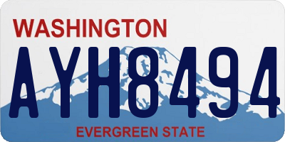 WA license plate AYH8494