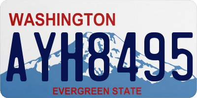WA license plate AYH8495