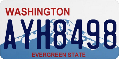 WA license plate AYH8498