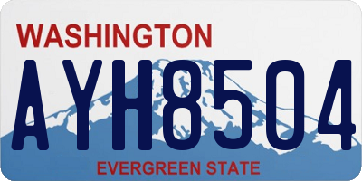 WA license plate AYH8504