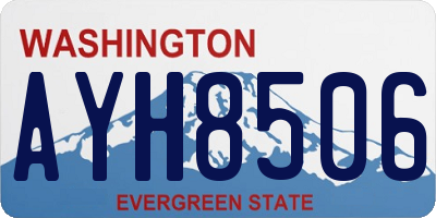 WA license plate AYH8506