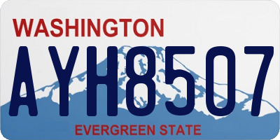 WA license plate AYH8507