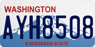 WA license plate AYH8508