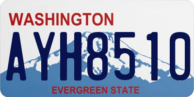 WA license plate AYH8510