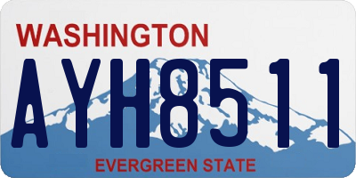 WA license plate AYH8511