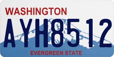 WA license plate AYH8512