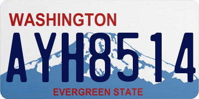 WA license plate AYH8514