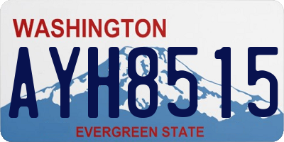 WA license plate AYH8515