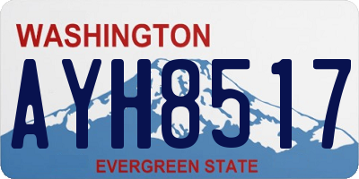 WA license plate AYH8517