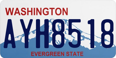 WA license plate AYH8518