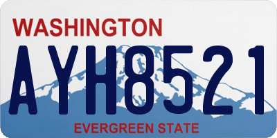 WA license plate AYH8521